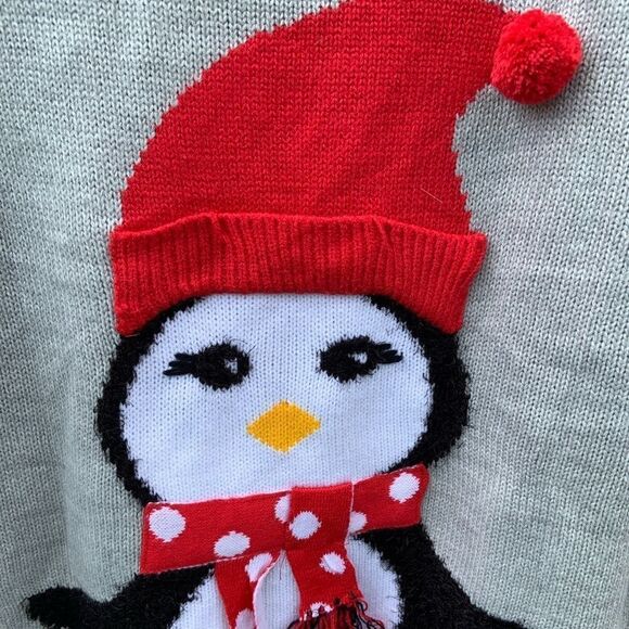 𝅺3D Penguin Stripe Sweater - Picture 2 of 4